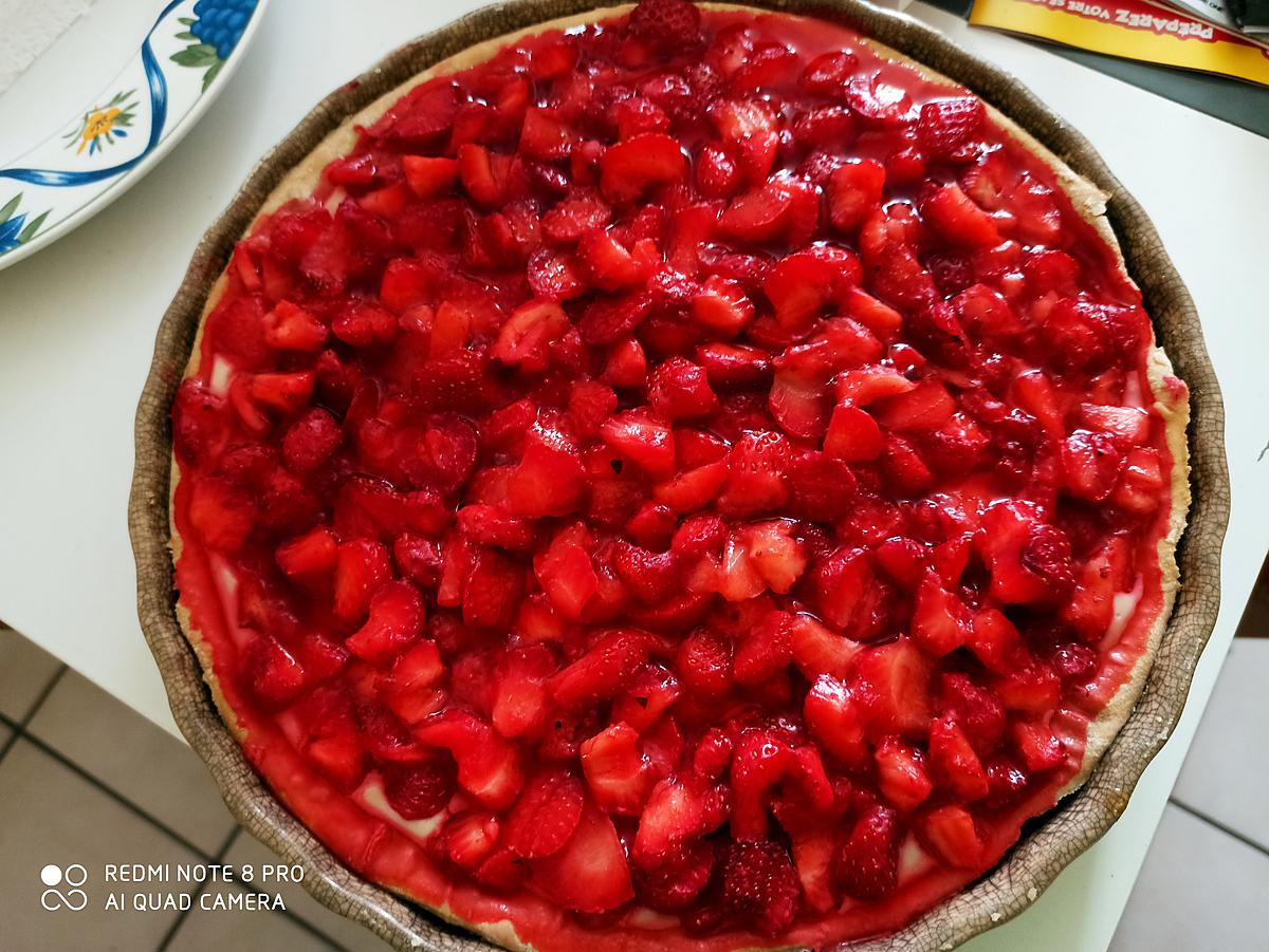 recette Tarte aux fraises et crème pâtissière