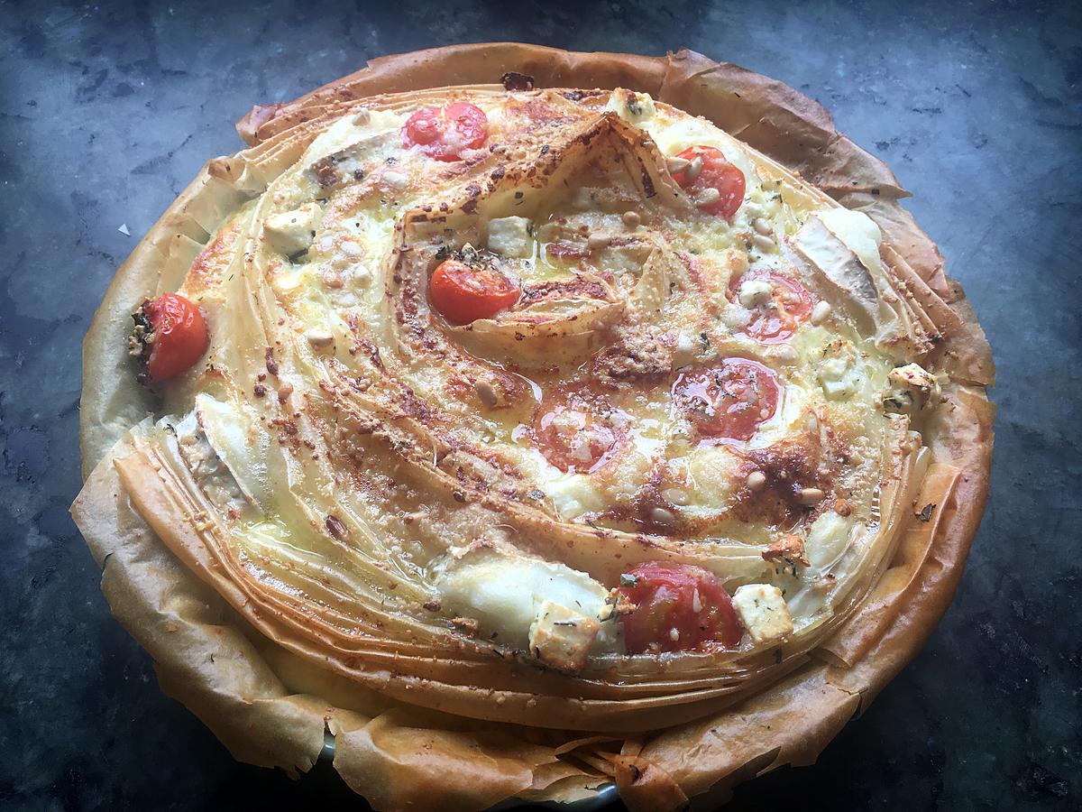 recette Tarte fêta-chèvre