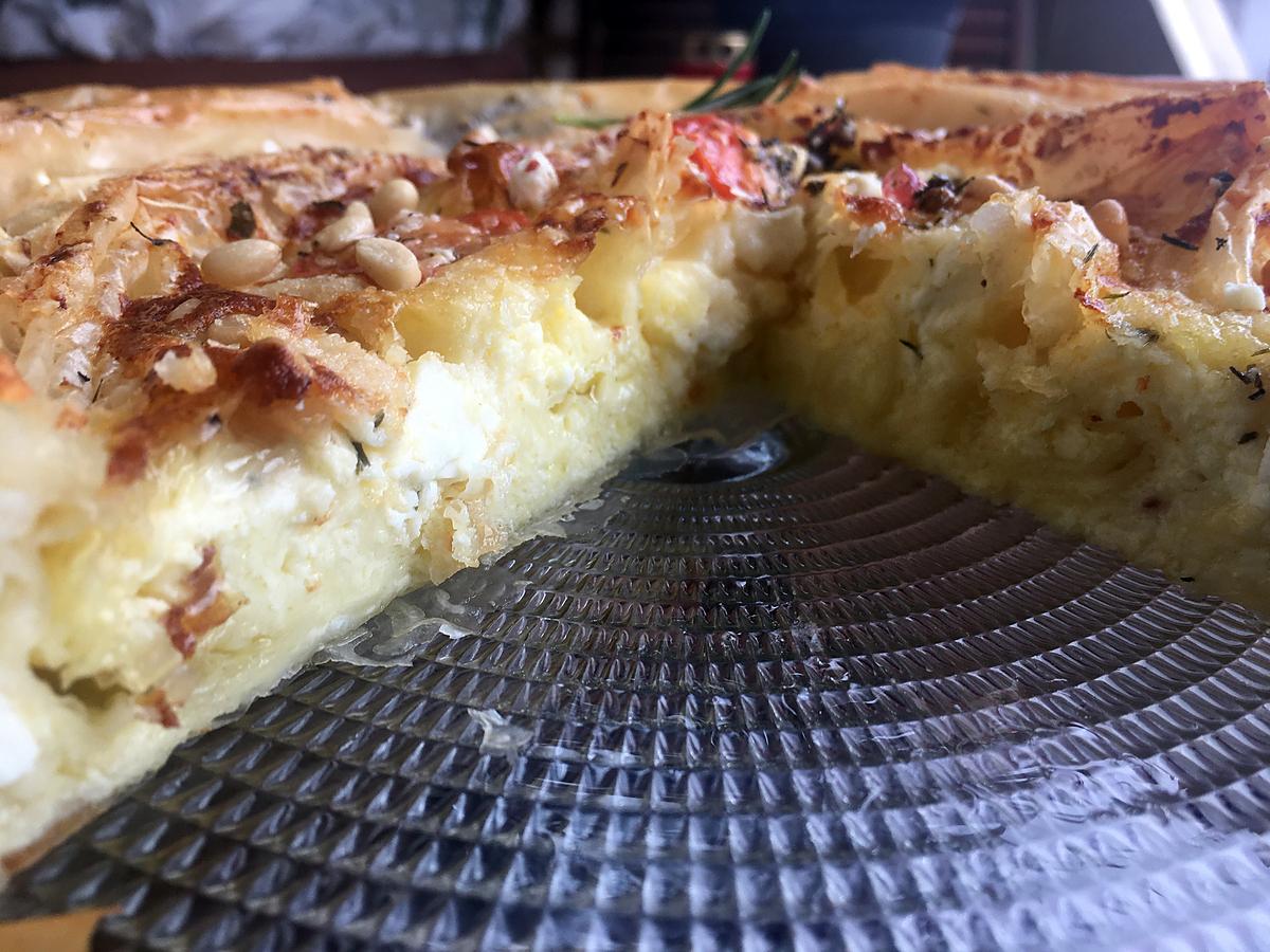 recette Tarte fêta-chèvre