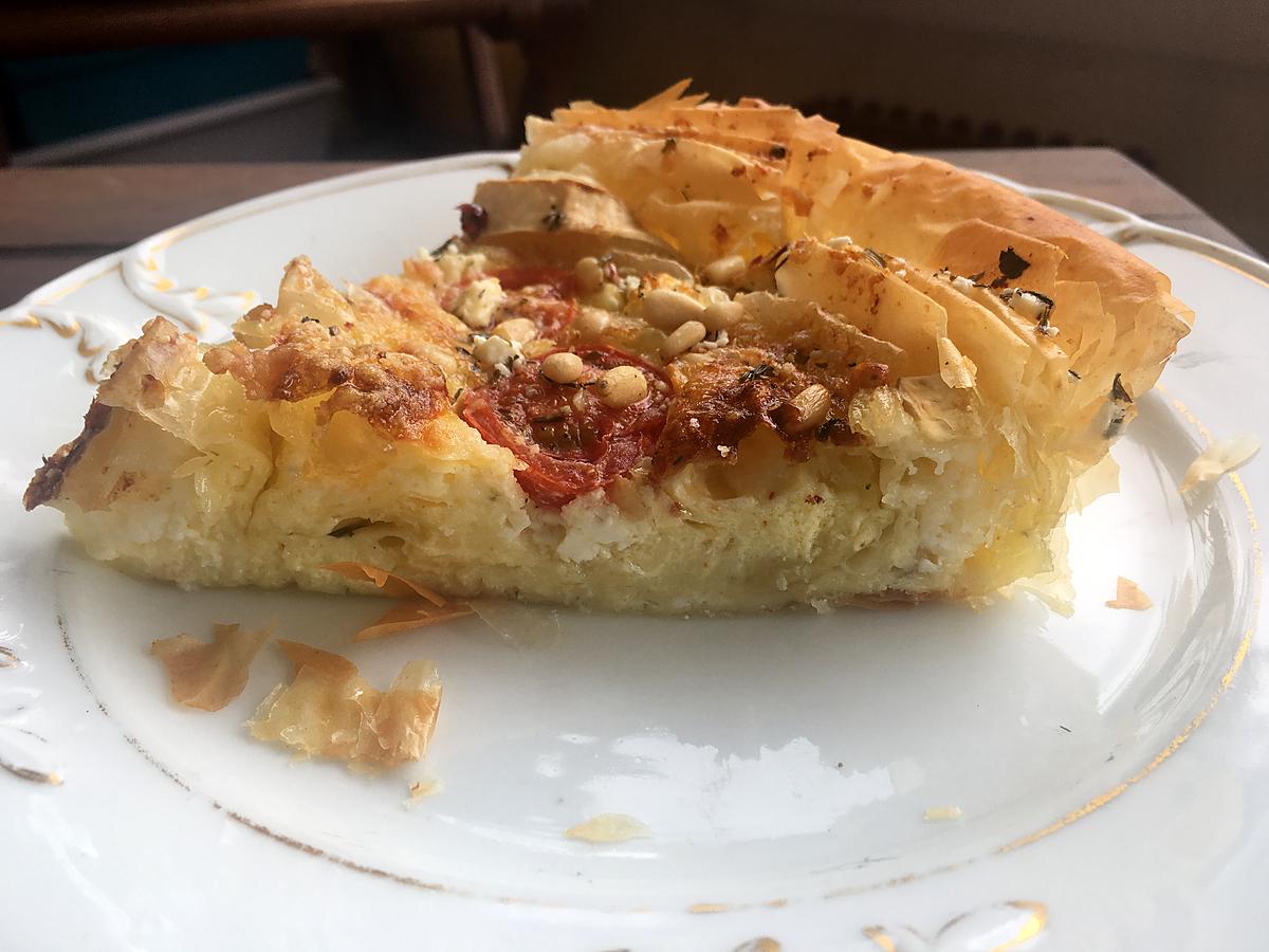 recette Tarte fêta-chèvre