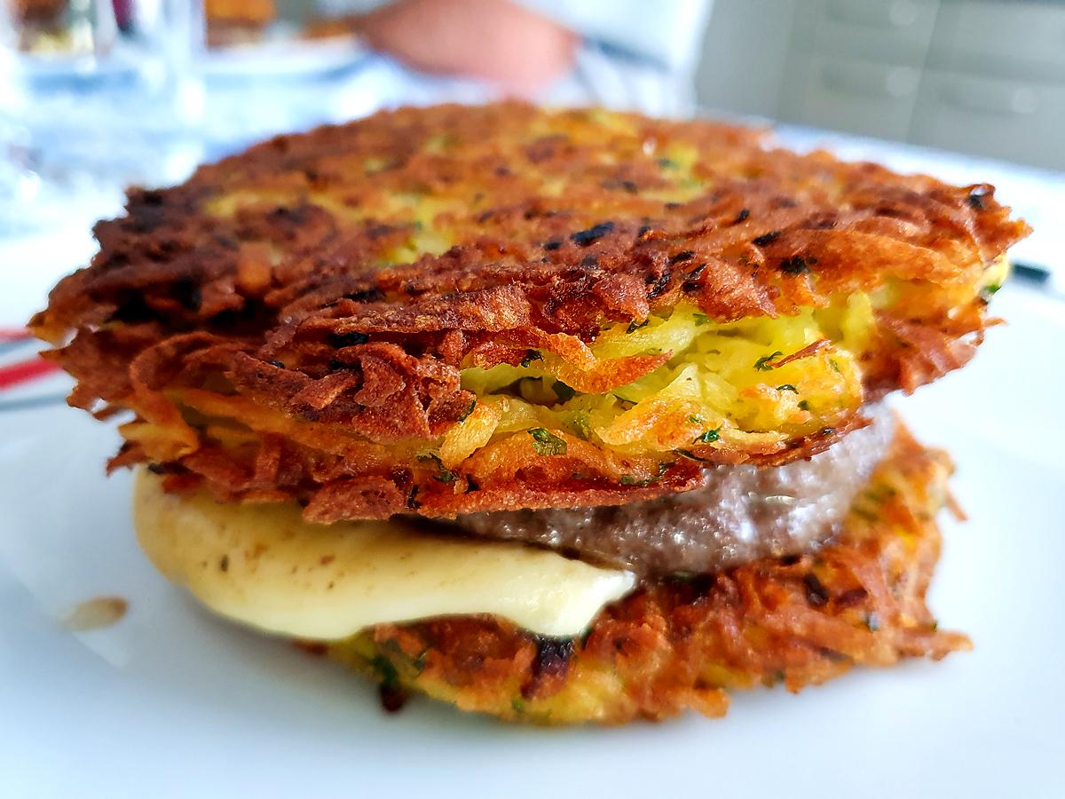 recette Burger Rösti  à la raclette