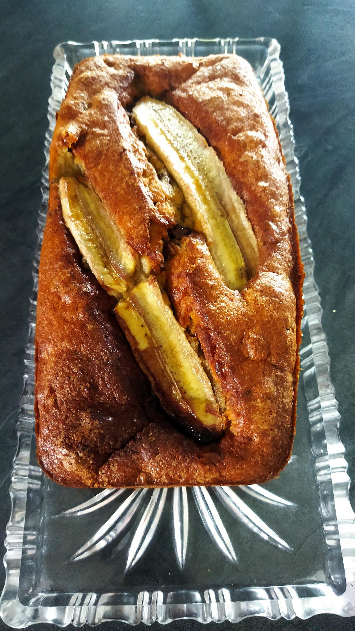 recette Banana bread aux pépites de chocolat et noix de pécan