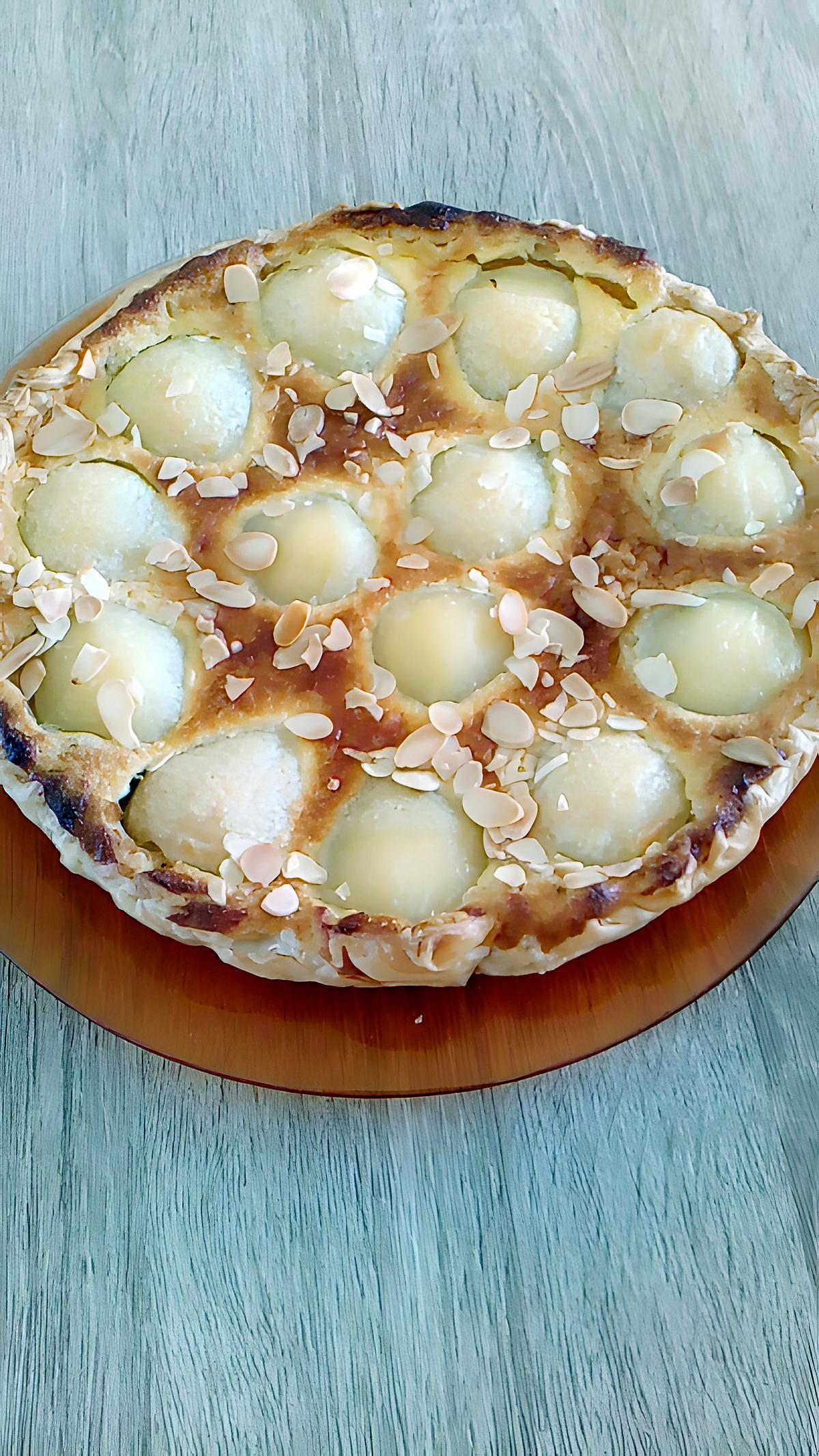 recette tarte poires chocolat amandes