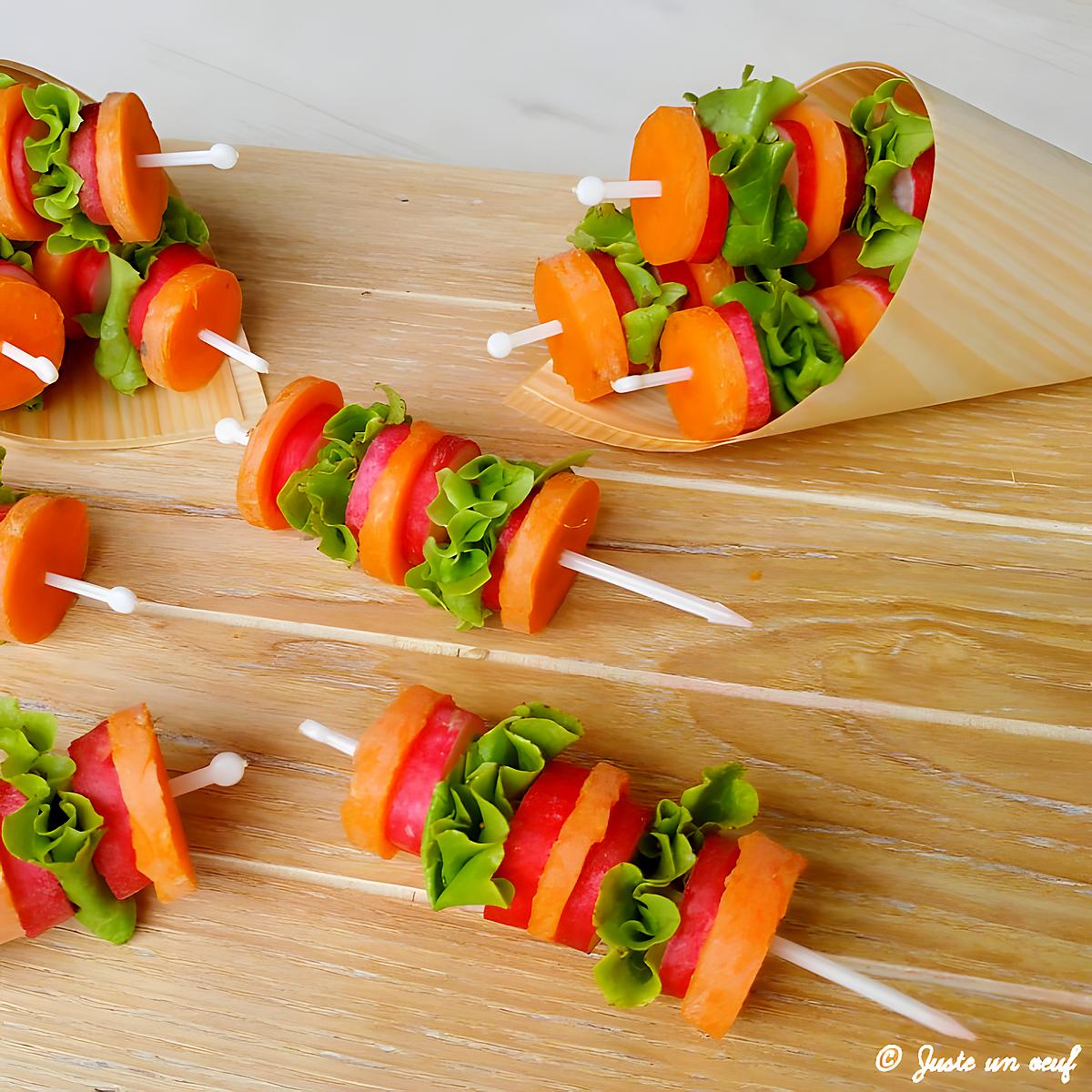 Recette brochettes de légumes rôtis - Marie Claire