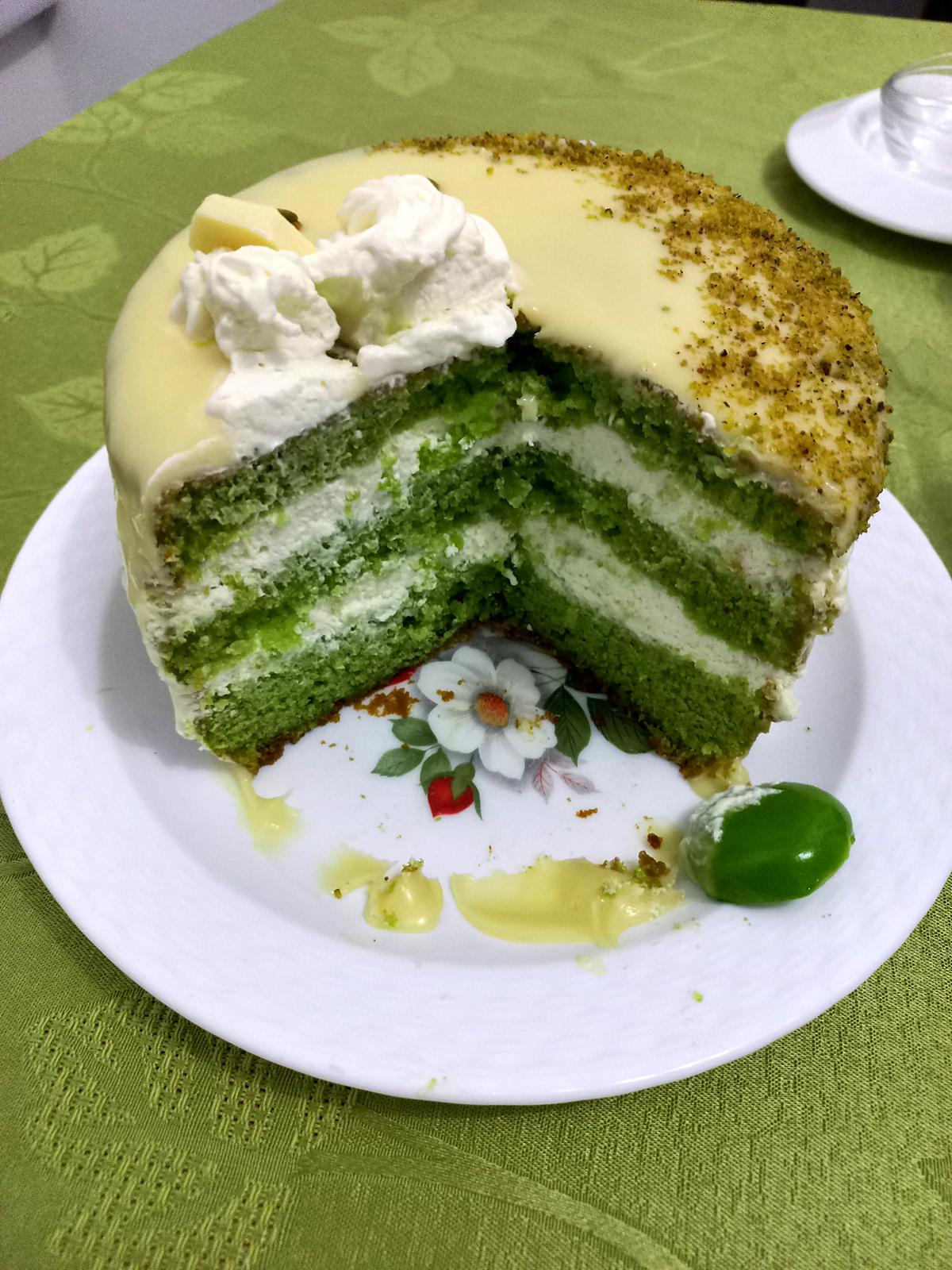 recette Layer cake à la pistache