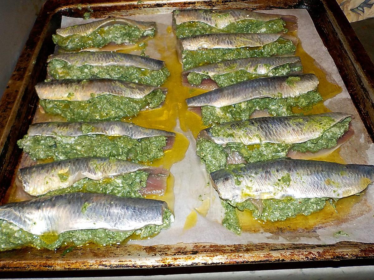 recette Filets de sardines farcis aux blettes et fromage