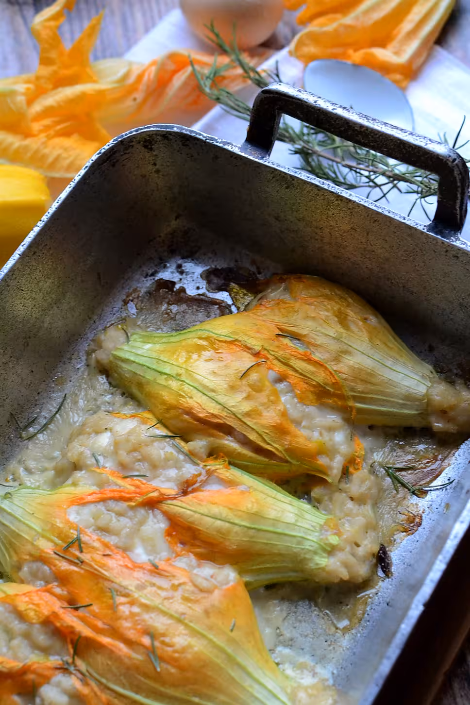 recette Fleurs de courgettes farcies