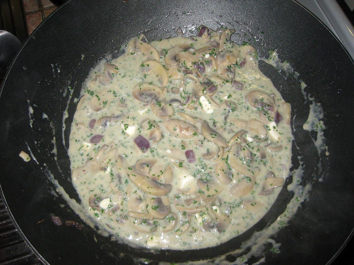 recette Sauce crémeuse aux champignons