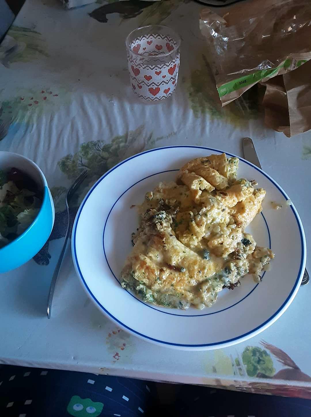 recette Omelette au bleue d'Auvergne