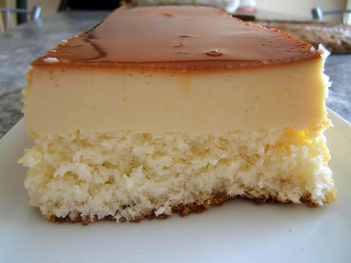 recette Gâteau flan a la noix de coco