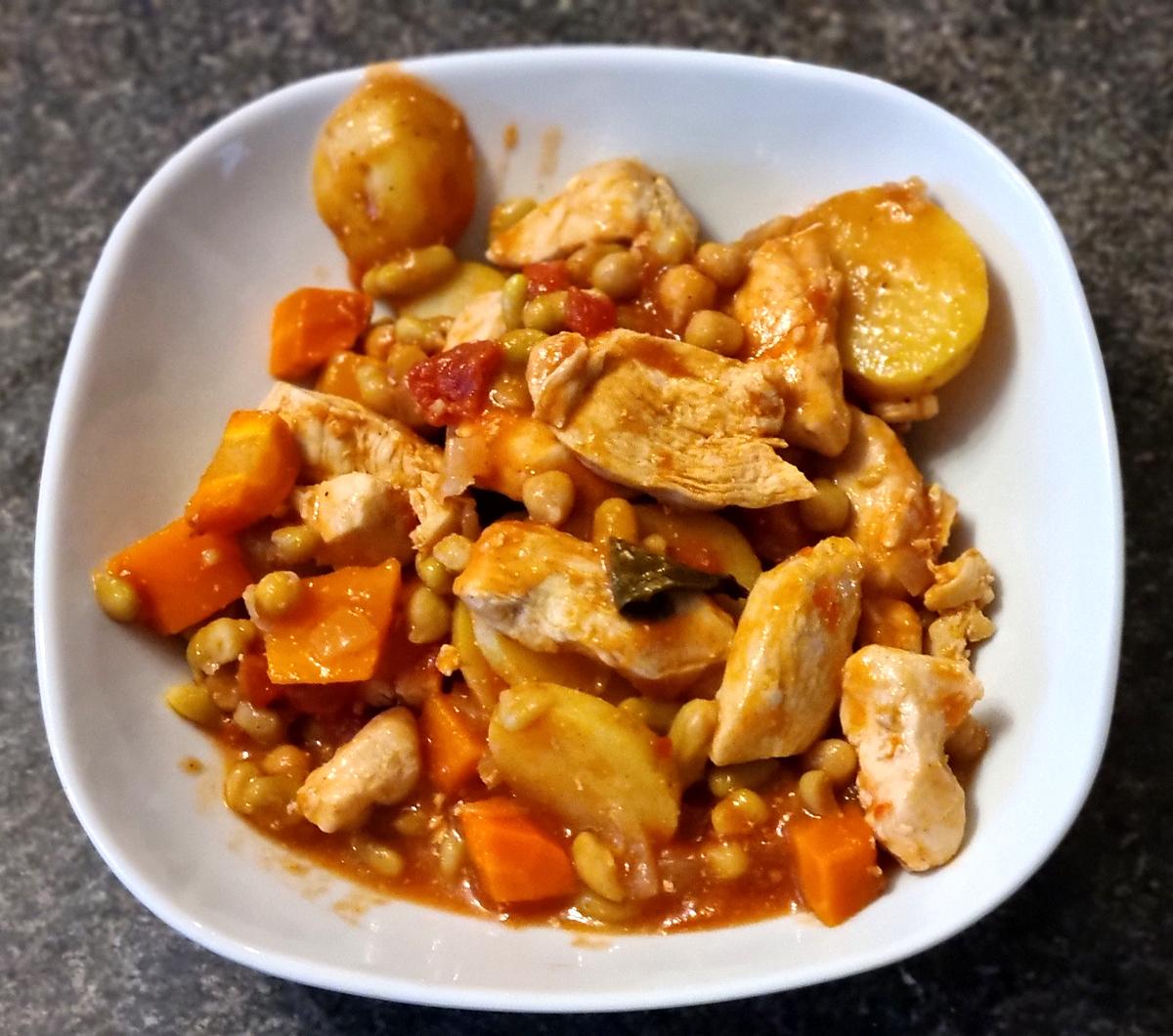 recette Ragoût de poulet et flageolets