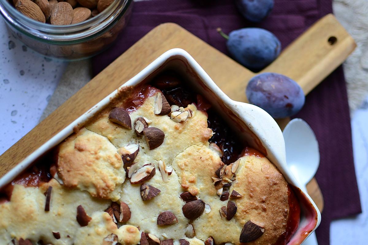 recette Cobbler quetsches amandes