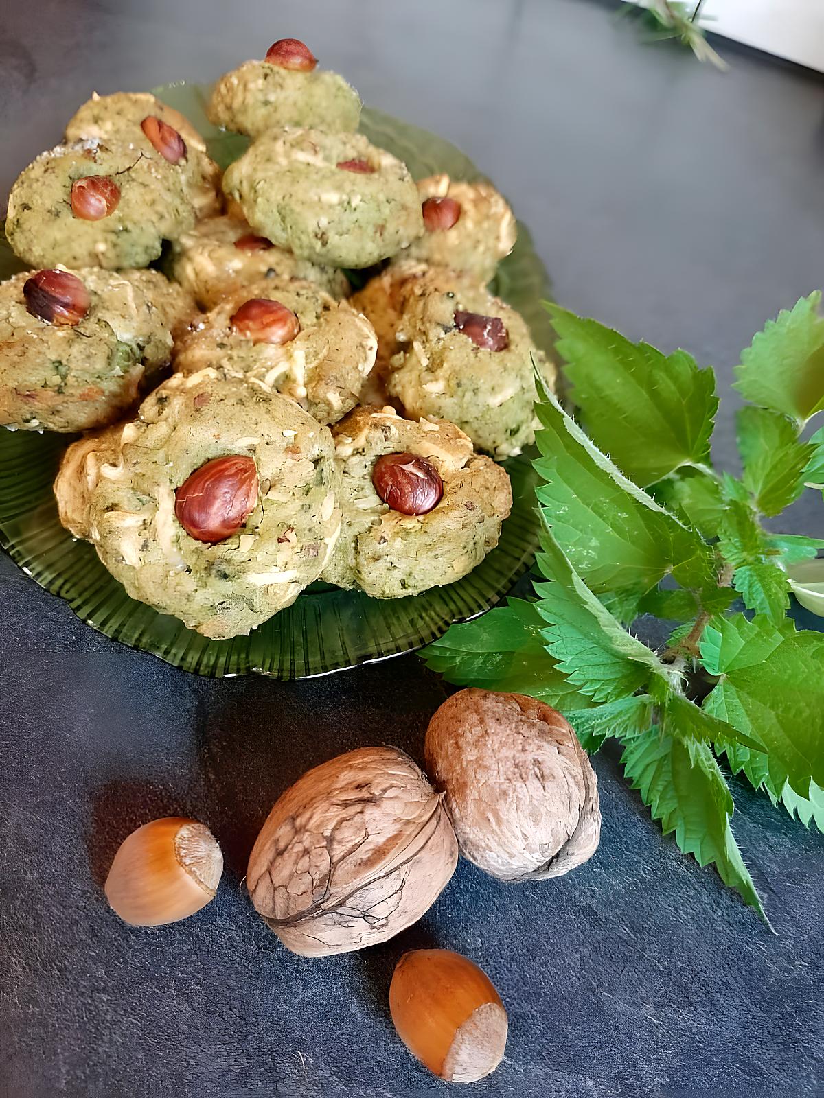 recette Petits sablés orties noisettes noix