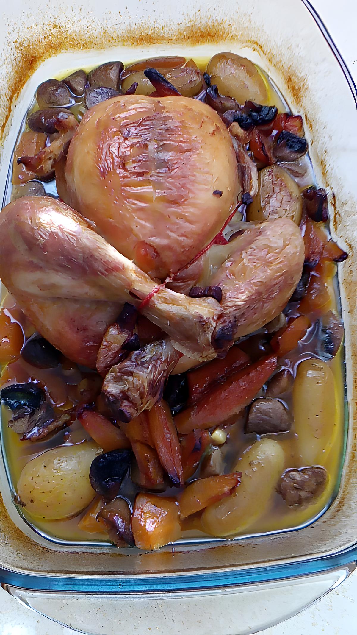 recette poulet cocotte au four et ses légumes