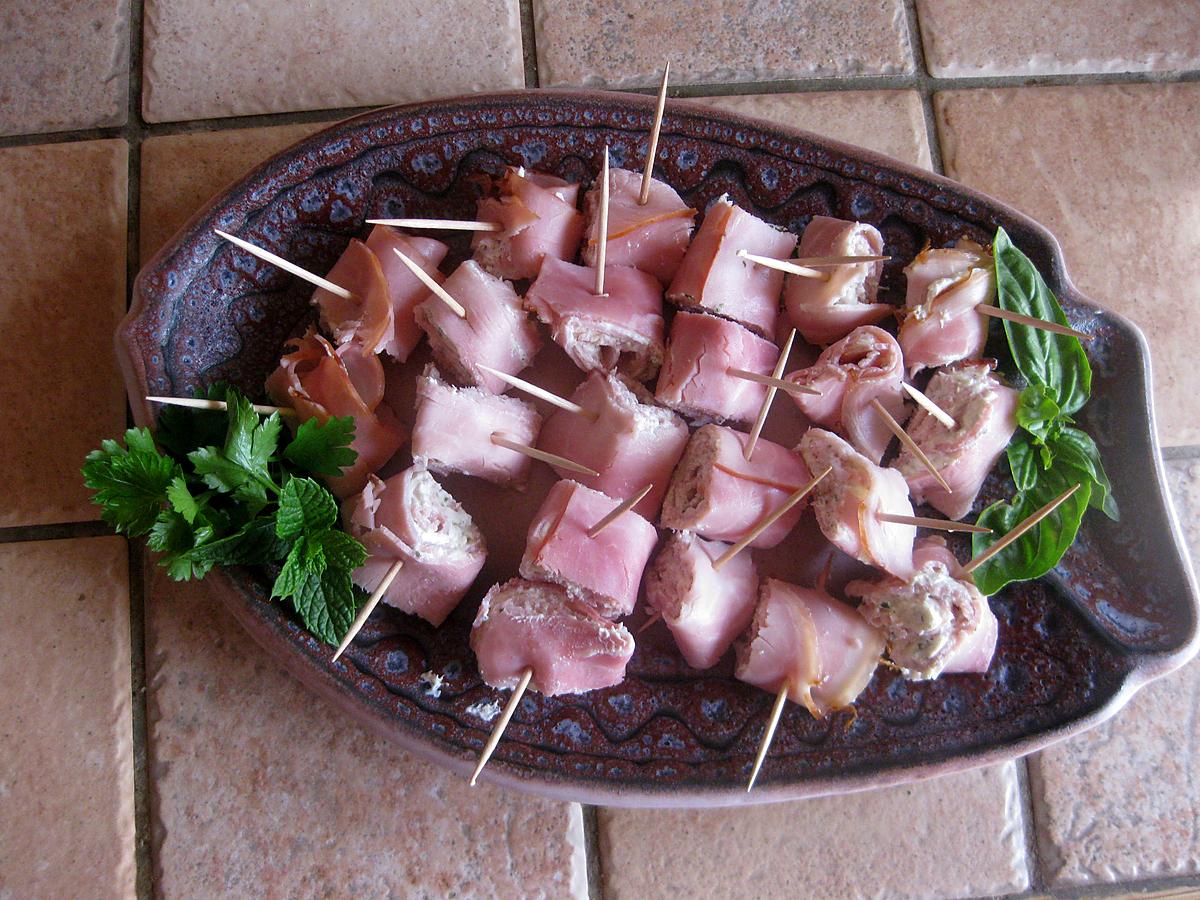 recette Roulés au jambon