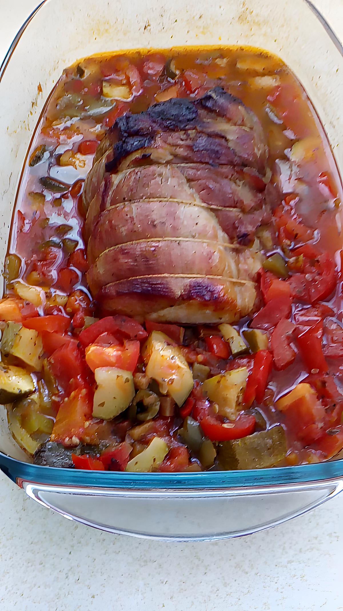 recette roti de porc au cidre et ses légumes