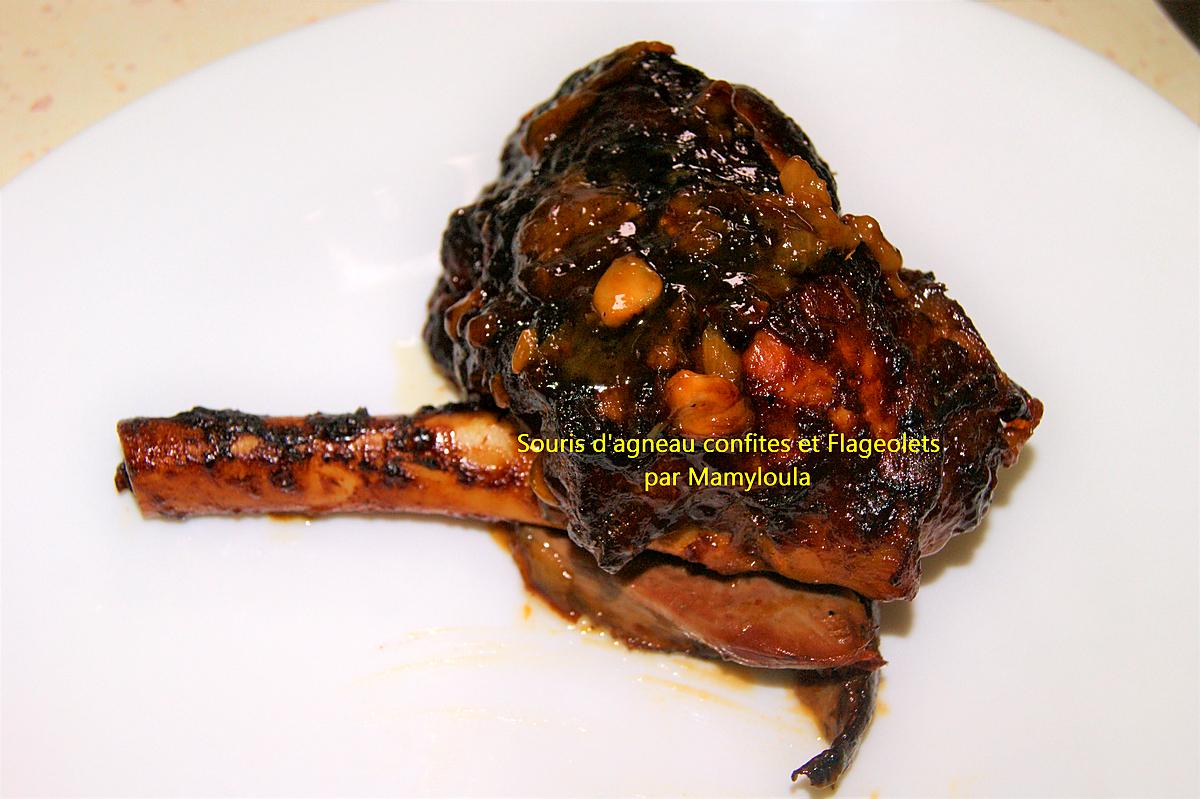 recette Souris d'agneau confites et flageolets