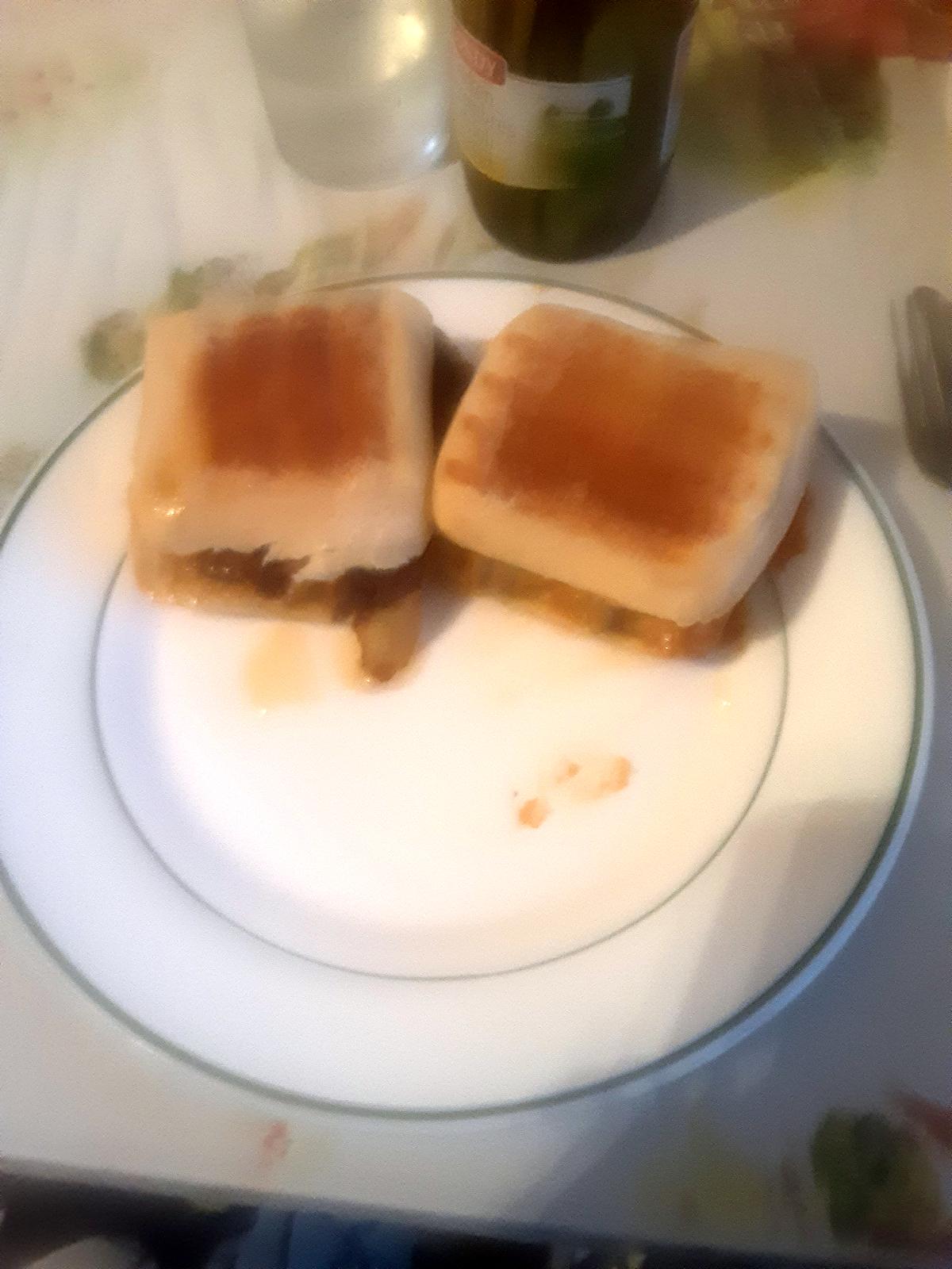 recette Paninis à la viande de boeeuf,oignons caramilisé et cgeddar