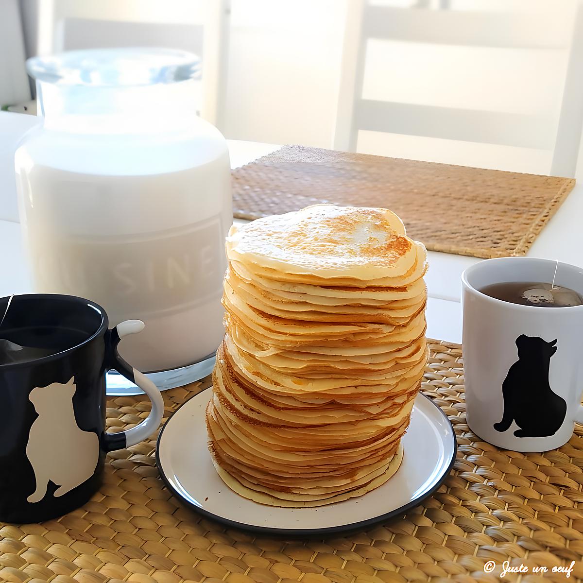 recette Pancakes au lait de vache et d'avoine