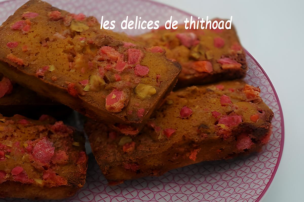 recette mini cakes aux pralines roses