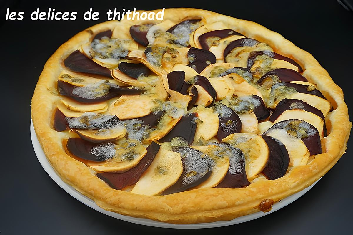 recette tarte aux pommes et betteraves