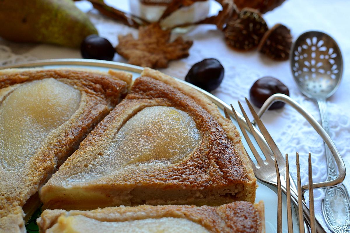 recette Tarte poires crème de marron