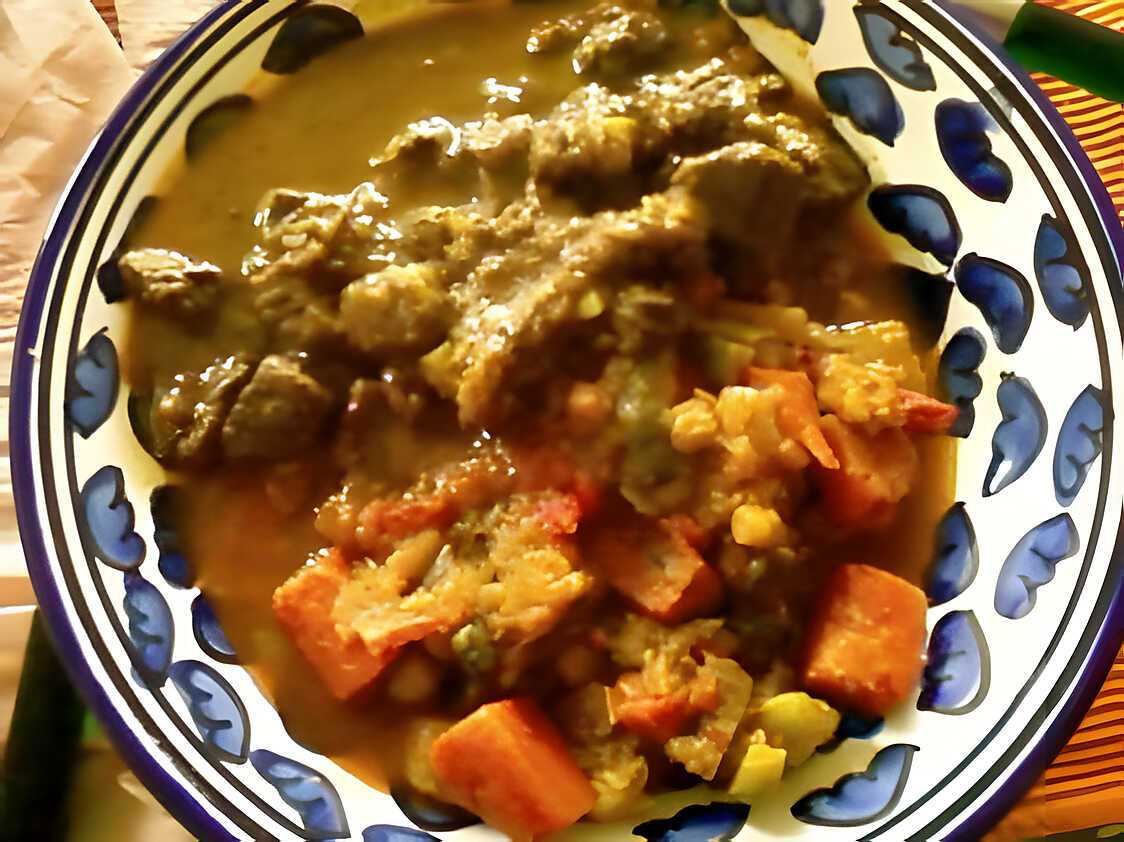 Tajine d'agneau aux légumes