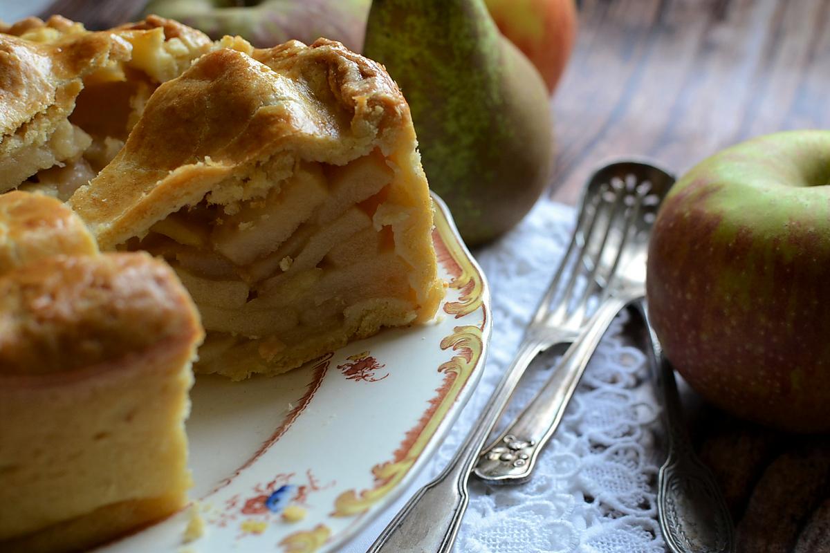 recette Tourte pommes poire