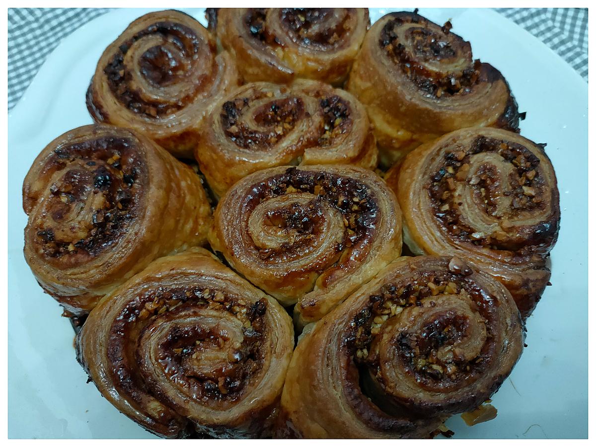 recette Feuilletés roulés à la cannelle