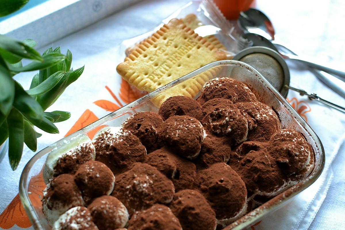 recette Tiramisu sans oeuf et Petits Beurre Breton