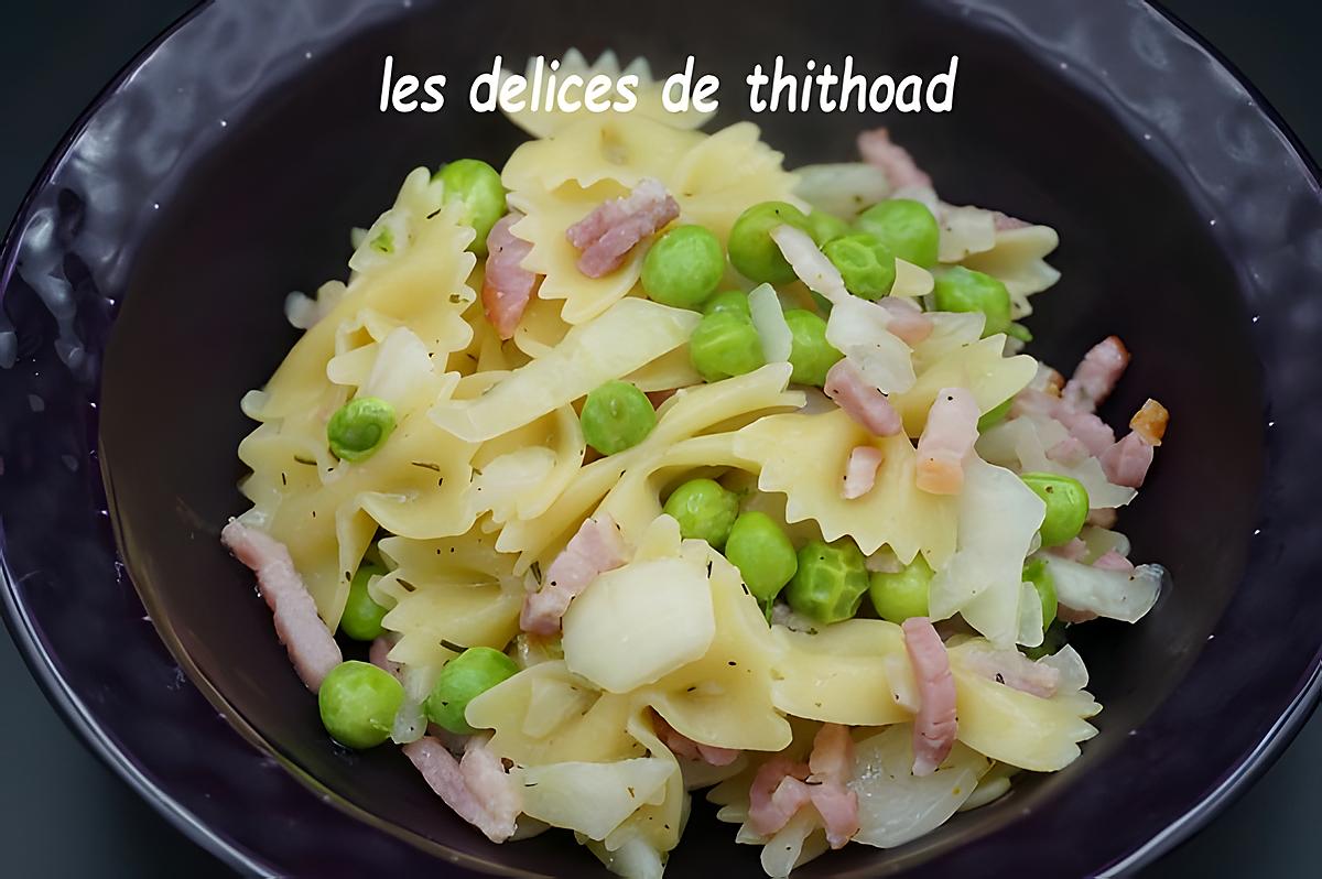 recette farfalles jambon petits pois