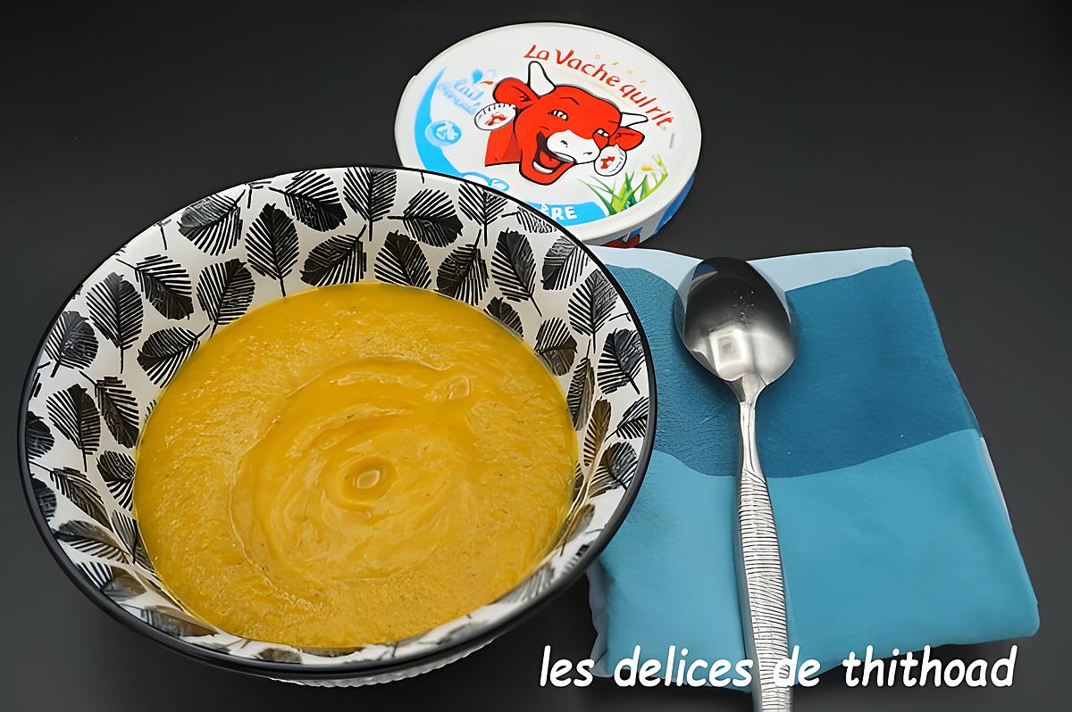 recette soupe de carottes, topinambours et vache qui rit