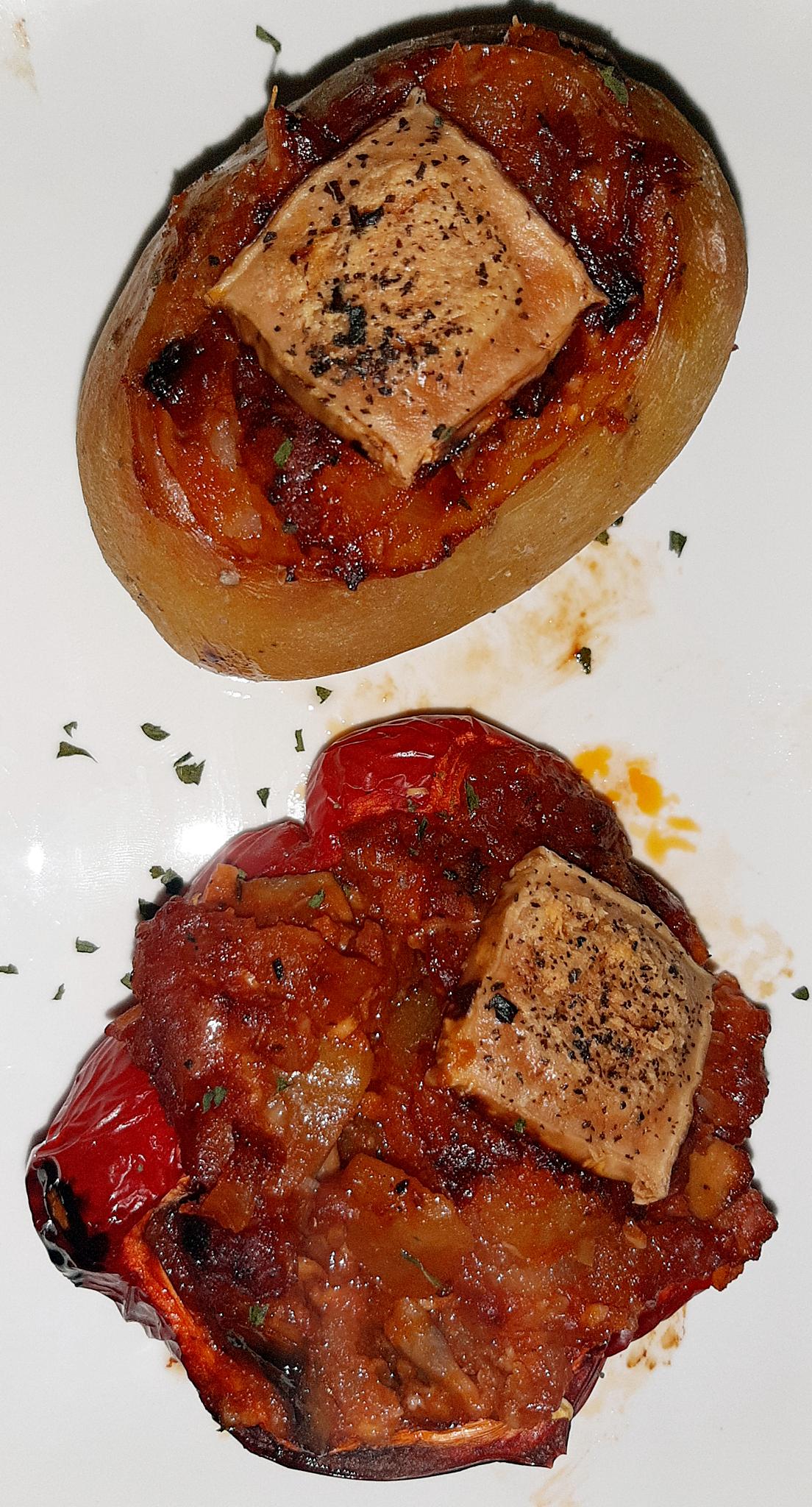 recette Petits farcis aux champignons,  chorizo et coulis de tomate ( MARIE3411 )