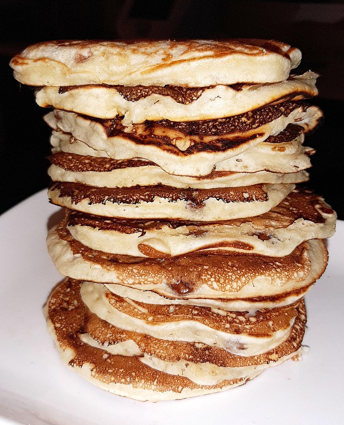 recette Ma Tour de Pancakes au pépites de chocolat