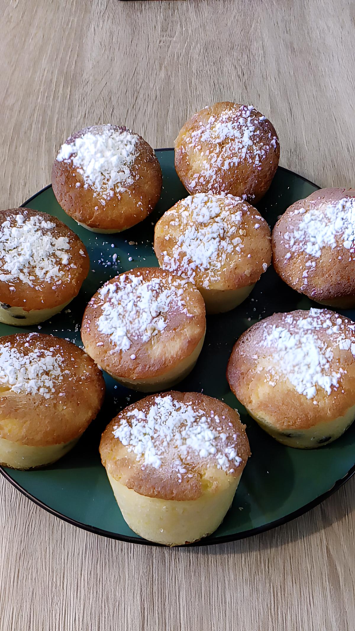 recette petits  fondant ananas noix de coco pépites de chocolat