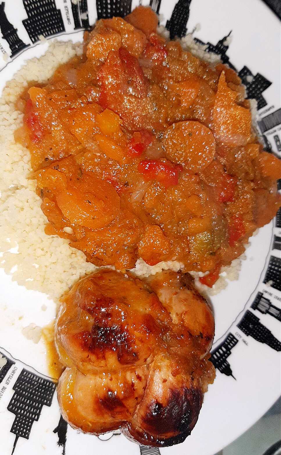 recette Paupiettes de porc ( fondu de poivrons, carottes et paprika)