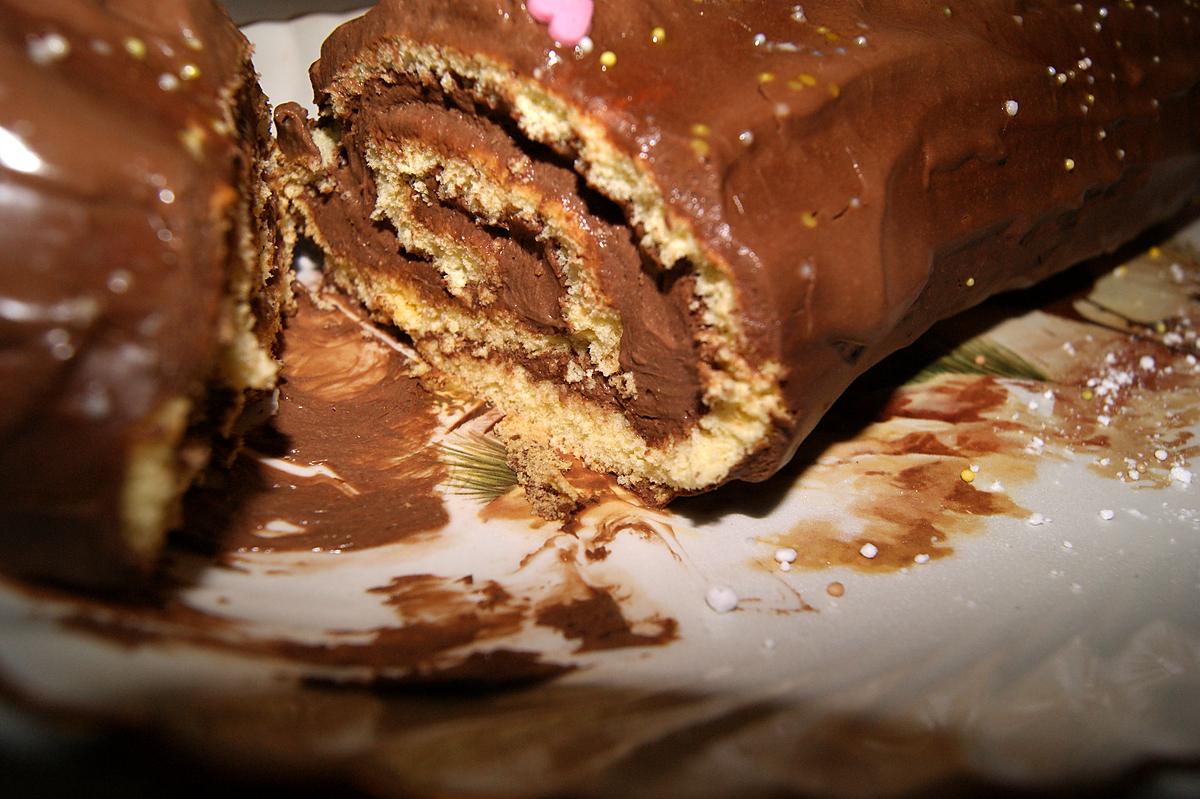 recette Gâteau roulé à la crème mascarpone au chocolat