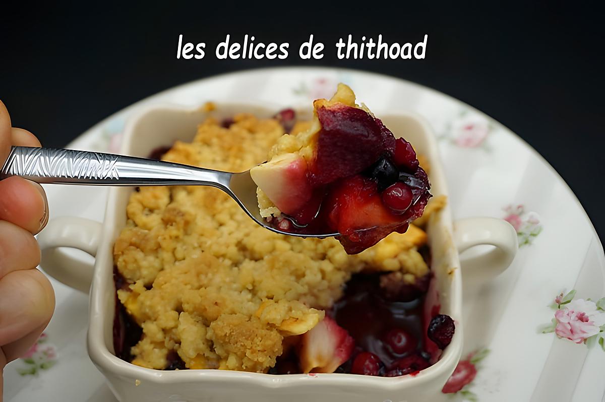 recette crumbles pommes et fruits rouges