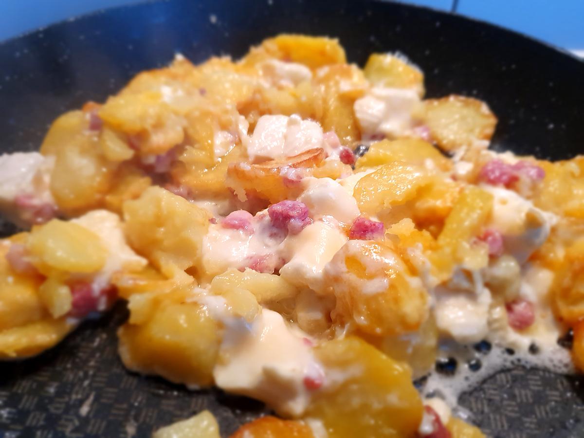 recette Tartiflette à la poêle (sans oignons)