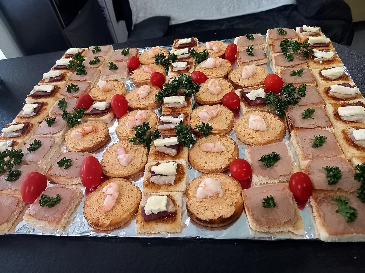 recette Mix toasts apéritifs de fêtes