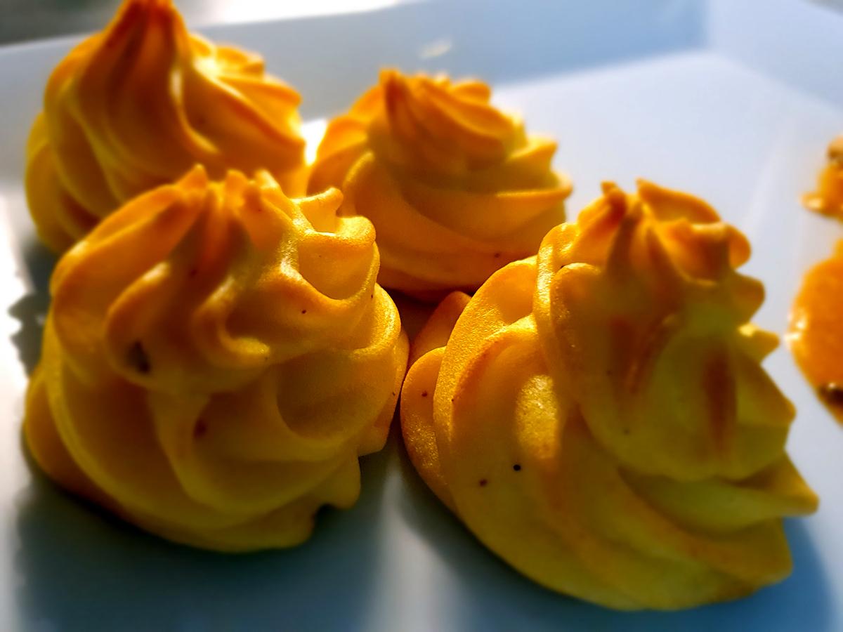 recette Pomme duchesse maison bords croustillants, cœur fondant.