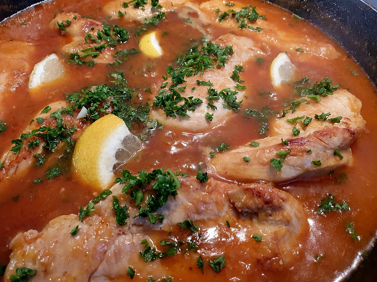 recette Poulet crémeux citron paprika ail