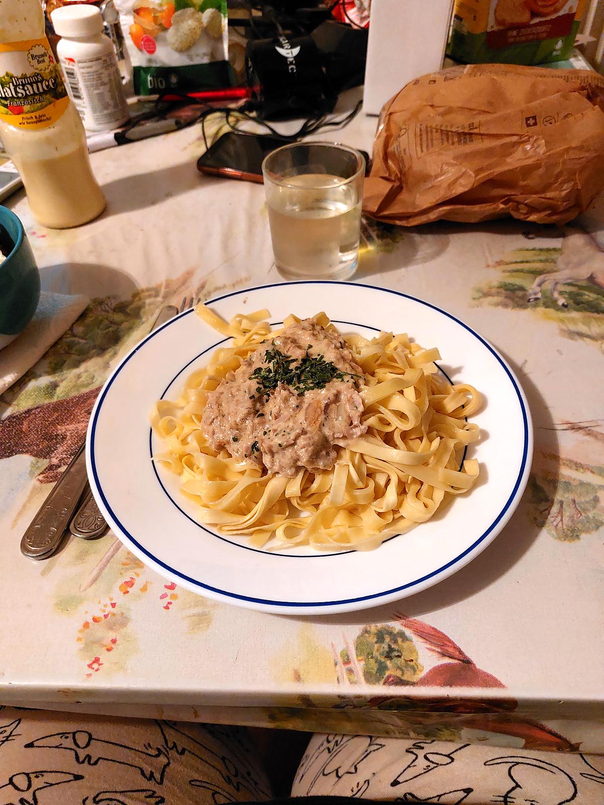 recette Tagliatelle à la sauce au thon