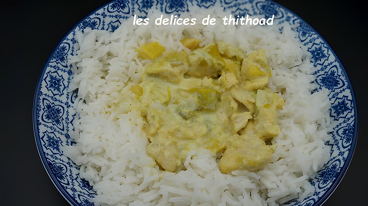 recette poulet aux poireaux et colombo