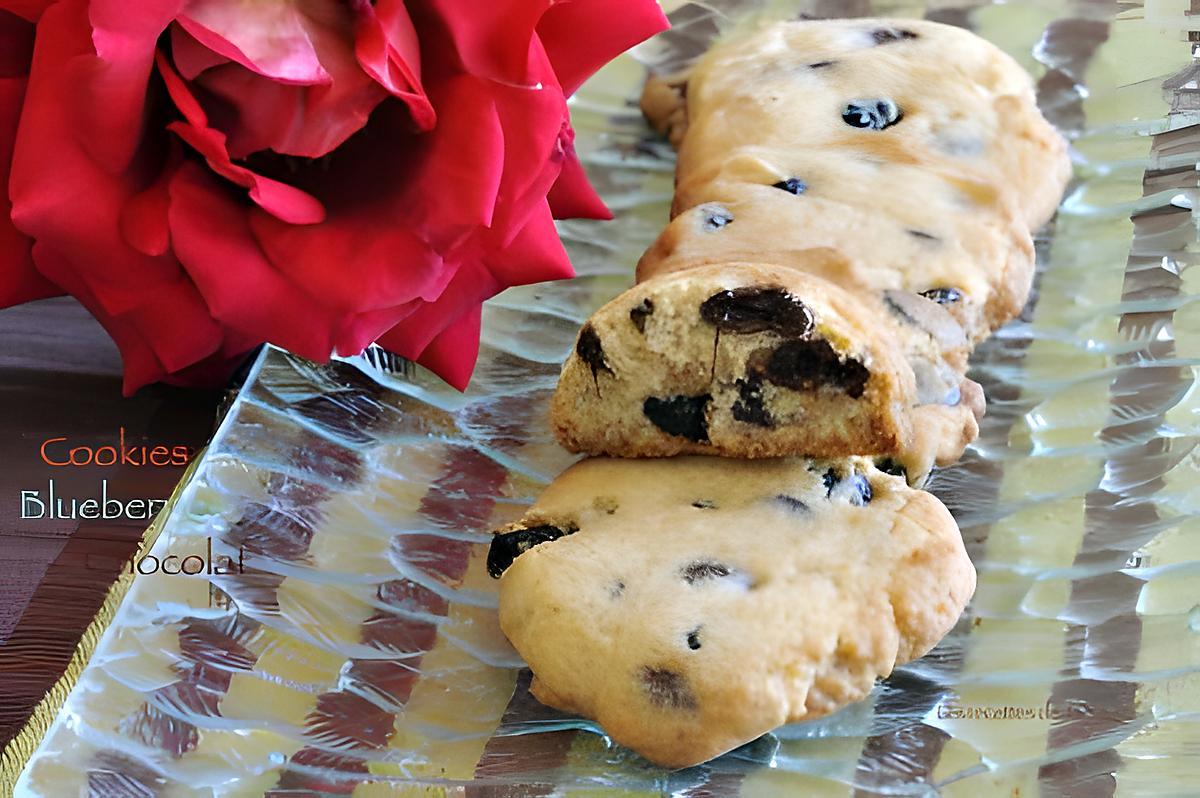 recette cookies aux blueberries et au chocolat au lait