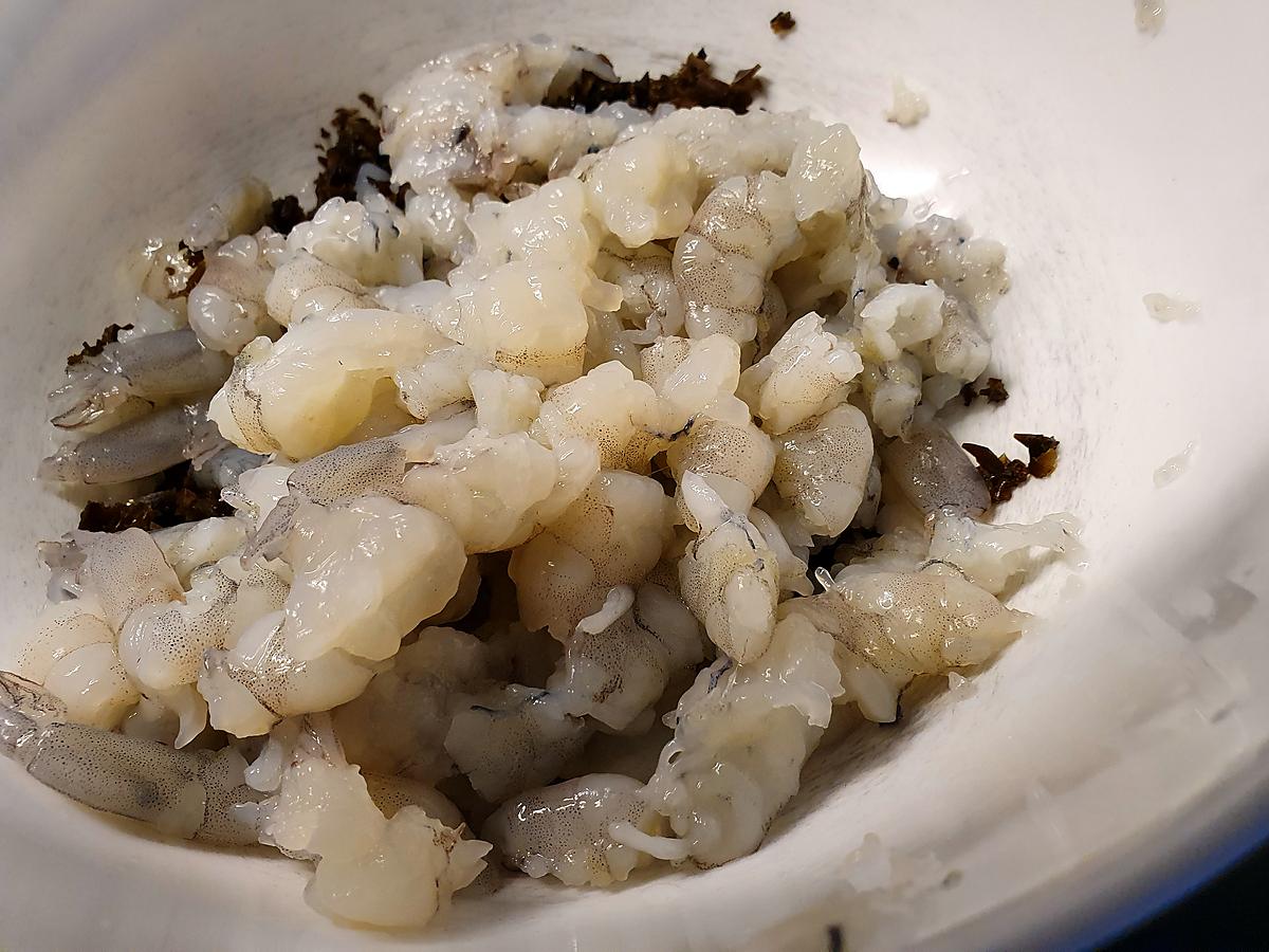 recette Nems aux crevettes champignons