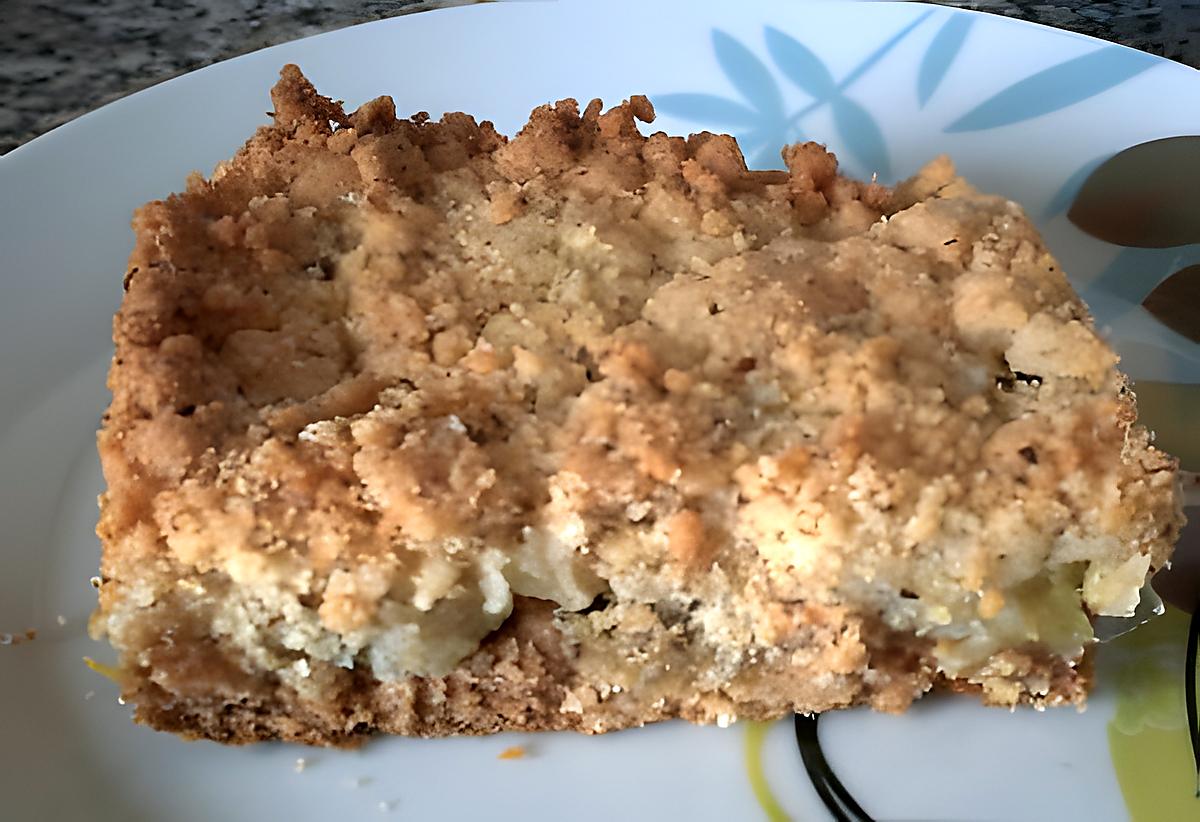 recette GATEAU A LA RHUBARBE FACON CRUMBLE