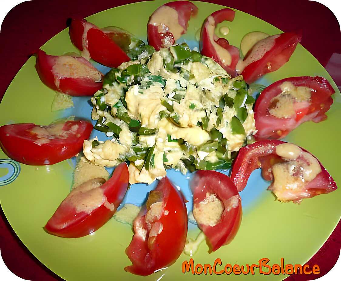 Salade d'omelette aux légumes (Weight Watchers ProPoints)