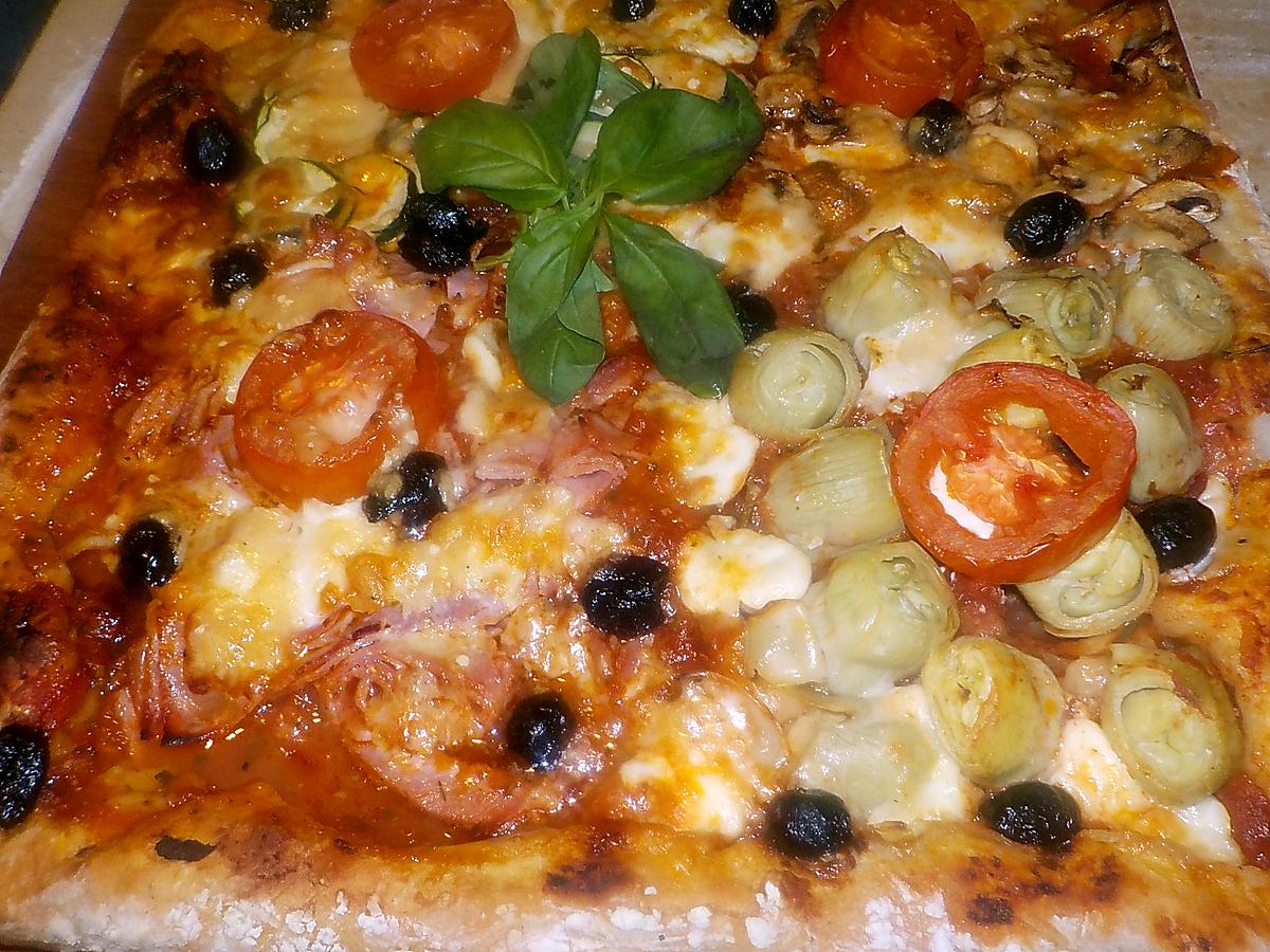 recette Pizza quatre saisons