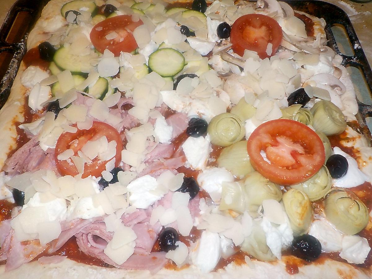 recette Pizza quatre saisons